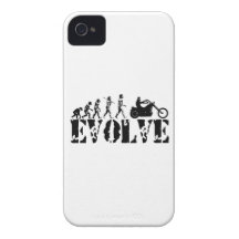 Arte de la evolución del jinete de la motocicleta  iPhone 4 funda