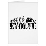 Arte de la evolución del jinete de la motocicleta  felicitación