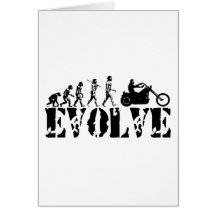 Arte de la evolución del jinete de la motocicleta  felicitación