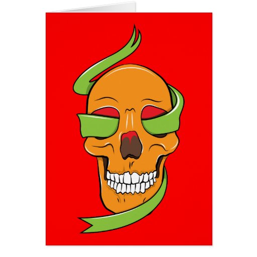 Arte de la fantasía del cráneo del tatuaje de la c tarjeton