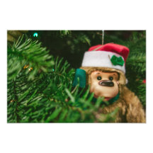 Arte de la fotografía del mono del navidad