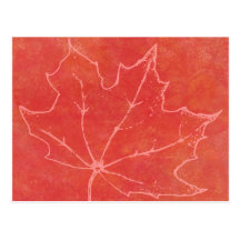 Arte de la hoja del otoño postales