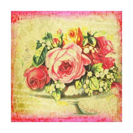 Arte de la lona de los rosas de Versalles Impresiones De Lienzo