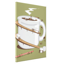 Arte de la lona del café impresion en lona