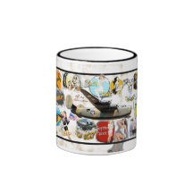 Arte de la nariz del bombardero - WW II Taza De Café