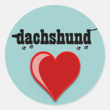 Arte de la palabra del amante del Dachshund Etiqueta