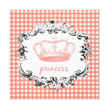 Arte de la pared de la Princesa Real Lona Envuelta Para Galerías