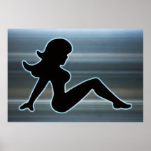 Arte de la pared del chica del camionero posters