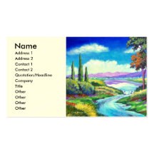 Arte de la pintura del río del paisaje - multi plantilla de tarjeta personal