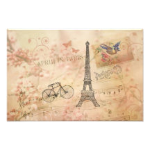 Arte de la torre Eiffel del vintage Cojinete