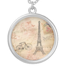 Arte de la torre Eiffel del vintage Pendientes Personalizados