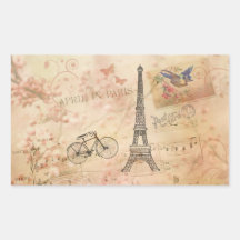 Arte de la torre Eiffel del vintage Etiqueta