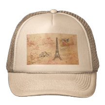Arte de la torre Eiffel del vintage Gorros