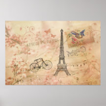 Arte de la torre Eiffel del vintage Poster