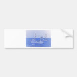 Arte de los barcos de pesca pegatina de parachoque
