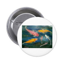 Arte de los pescados de Koi de la natación Pins