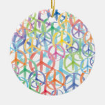 Arte de los símbolos de paz ornamentos de navidad
