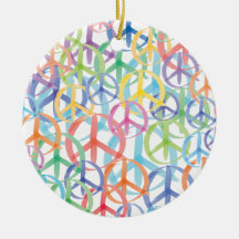 Arte de los símbolos de paz ornamentos de navidad