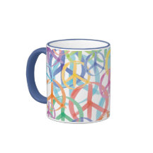 Arte de los símbolos de paz taza