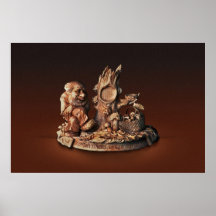 Arte de madera de Yuri Firsanov: Mushroomer Poster