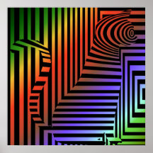 Arte de Op. Sys. del gato curioso Posters