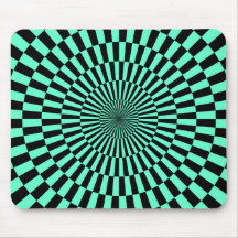 Arte de Op. Sys. - turquesa y negro Tapetes De Ratones