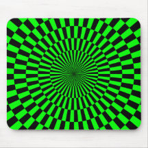 Arte de Op. Sys. - verde y negro Alfombrilla De Ratón