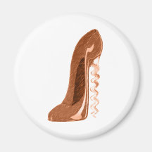 Arte de oro del zapato del estilete del sacacorcho iman para frigorífico