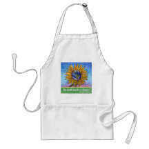 Arte de tierra del girasol delantales