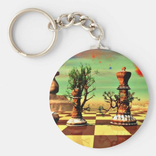 Arte del ajedrez llaveros personalizados