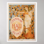 Arte del anuncio de la bebida del vino del vintage poster
