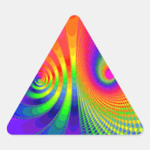 arte del arco iris del fractal pegatina trianguloada