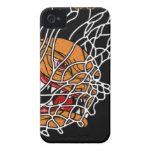 Arte del baloncesto:  Deportes Case-Mate iPhone 4 Carcasas