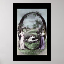 Arte del bloque del monograma del alfabeto del vin posters