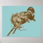 Arte del caballo del vintage poster