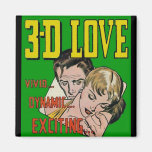 Arte del cómic del vintage - AMOR 3D Iman De Nevera
