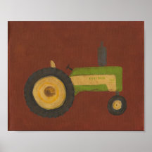 Arte del cuarto de niños del tractor del abuelo poster