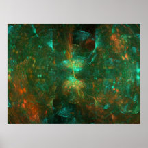 Arte del fractal de la "ensenada lunar" poster