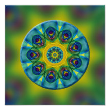 Arte del fractal de la mandala del arco iris arte fotografico