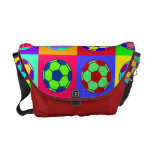 Arte del fútbol del fútbol bolsa de mensajeria 