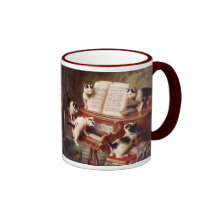 Arte del gato del vintage:  El decreto de los gati Tazas De Café