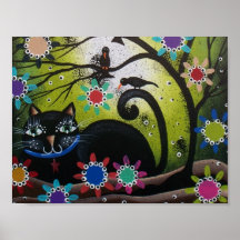 Arte del gato negro, día de los muertos, poster