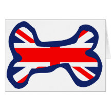 Arte del hueso de perro de la bandera de Union Jac Tarjeta