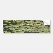 Arte del impresionismo de Lilypads Pegatina De Parachoque
