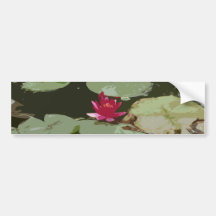 Arte del impresionismo de Lilypads Pegatina De Parachoque