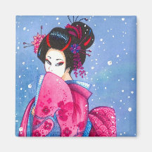 Arte del japonés del geisha de Maiko del imán de l