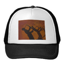 Arte del jazz de Saxiphone del día de padre Gorro De Camionero