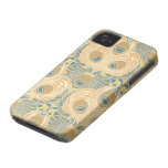 arte del modelo del pavo real del nouveau del arte iPhone 4 Case-Mate cobertura