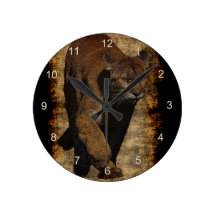 Arte del Montaña-León del puma en un reloj de pare