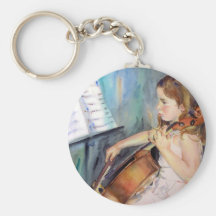 Arte del Musical del violoncelista de la niña Llavero